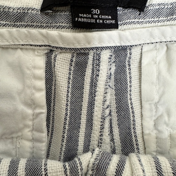 SANCTUARY | Blue White Striped Belted Waist Straight Leg Crop Pants - Picture 5 of 9